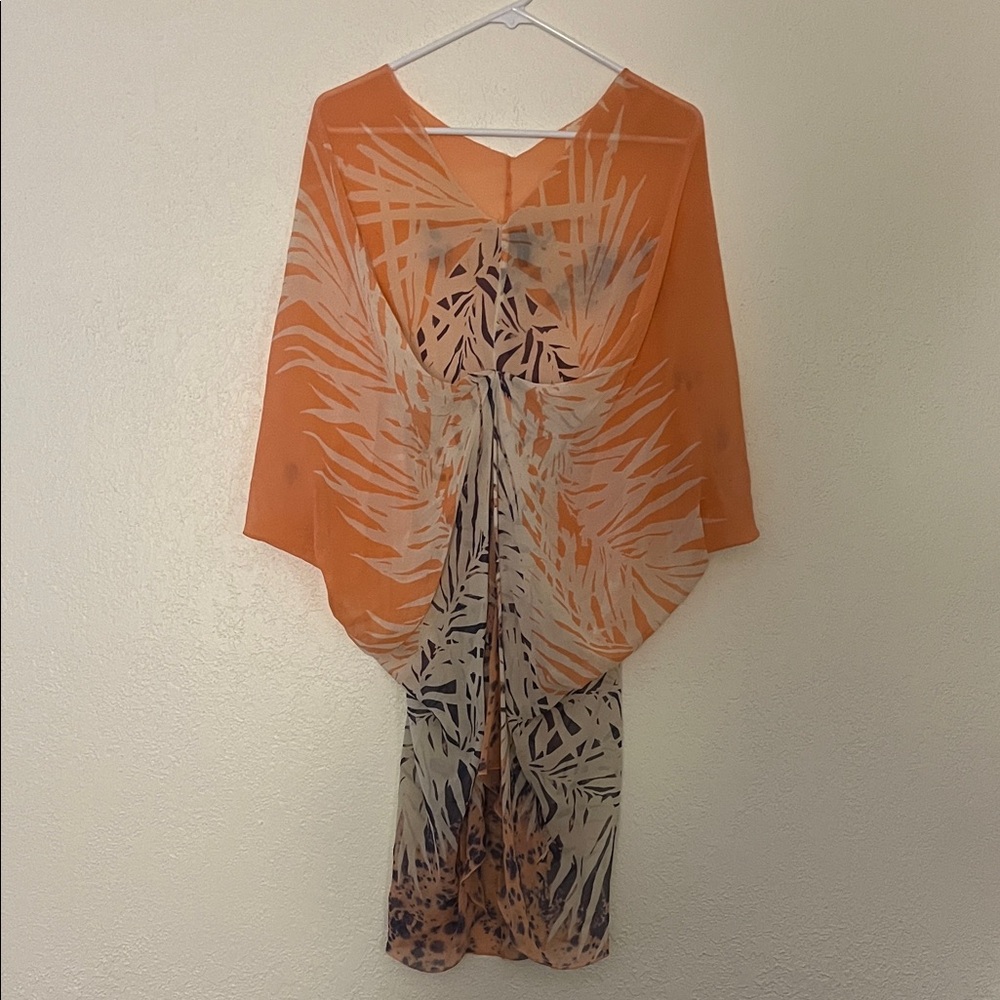 100% Silk Kaftan by Guess beach coverup Small